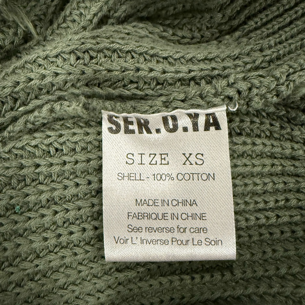 SER.O.YA XS Syd Distressed V Neck Sweater EUC - Picture 4 of 6